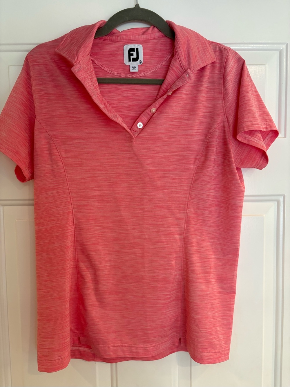 FootJoy Women’s Pink Heathered Golf Polo